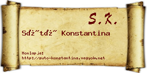 Sütő Konstantina névjegykártya